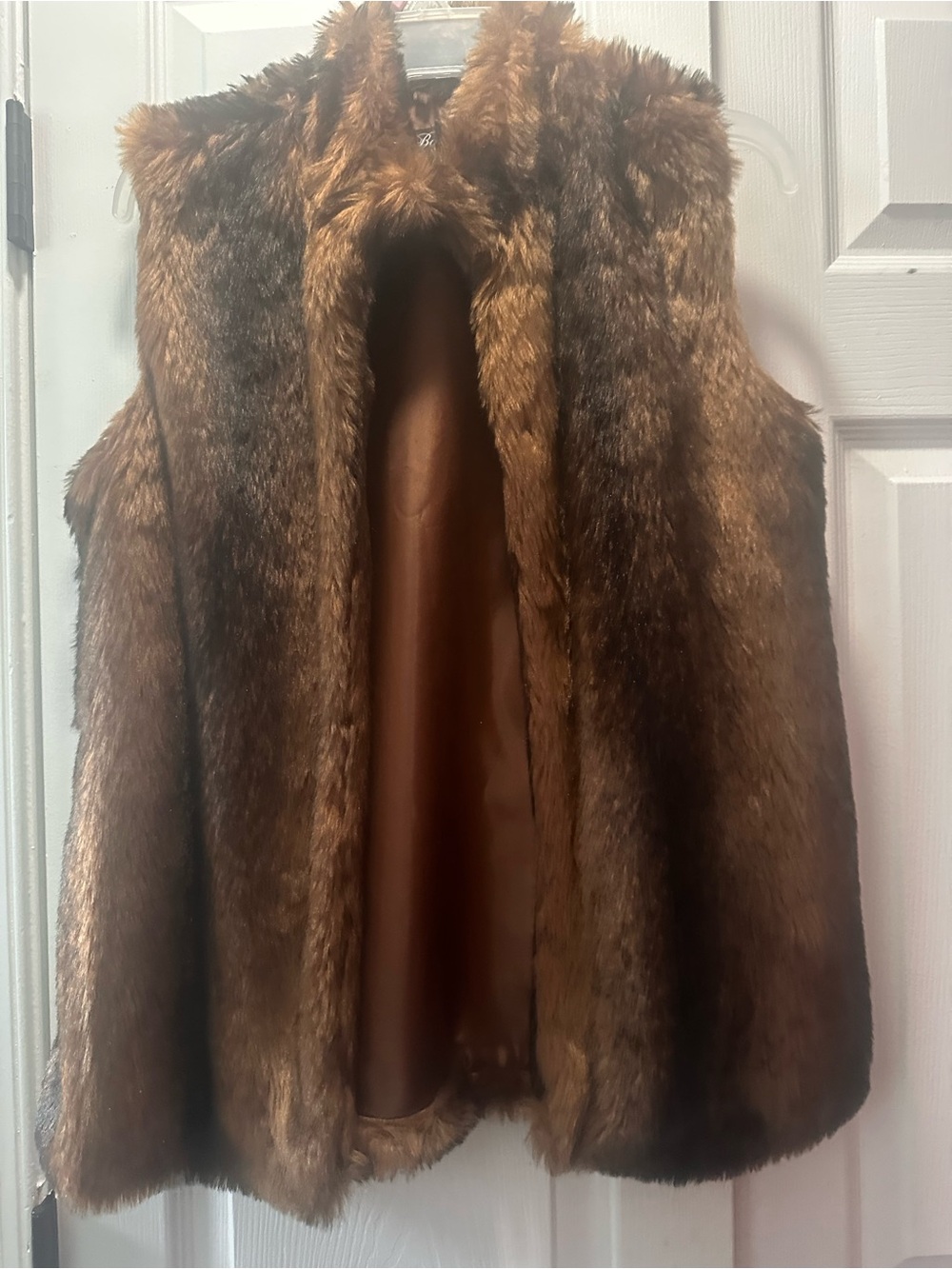 Baccini Brown Faux Fur Teddy Vest